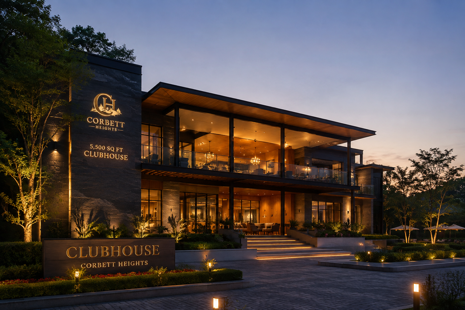 5,500 sq ft clubhouse at Corbett Height
