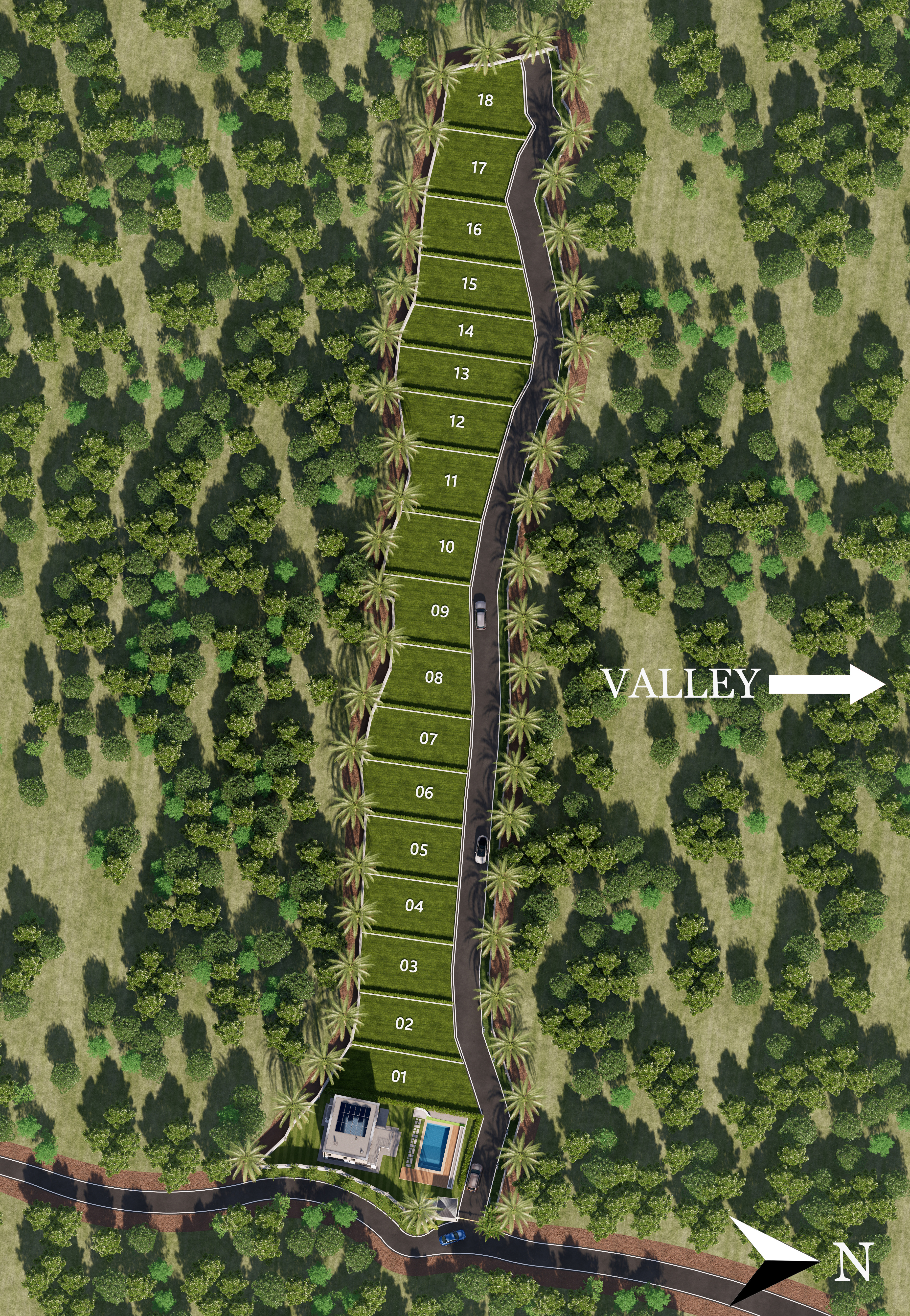Corbett Height Masterplan with 18 plots